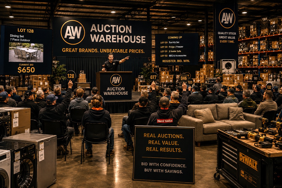 Inside the Auction Warehouse auction rooms